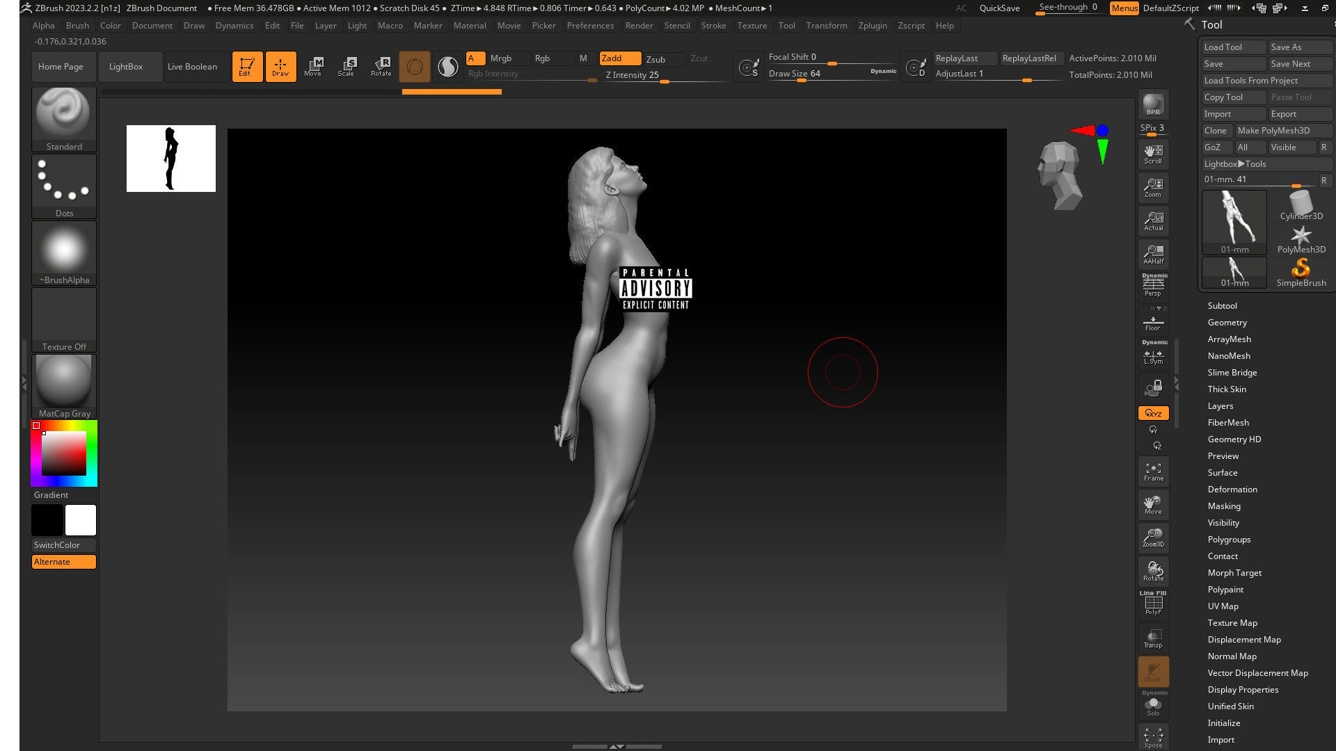 Sexy girl on STL 01 3D print model_3