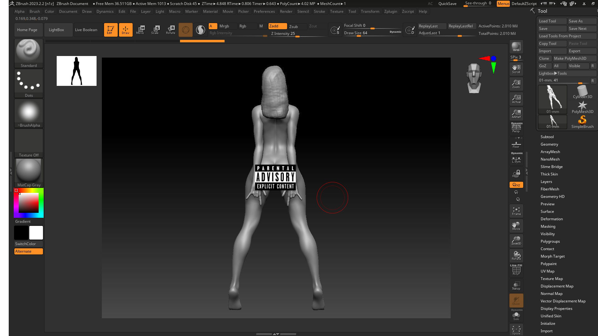 Sexy girl on STL 01 3D print model_2