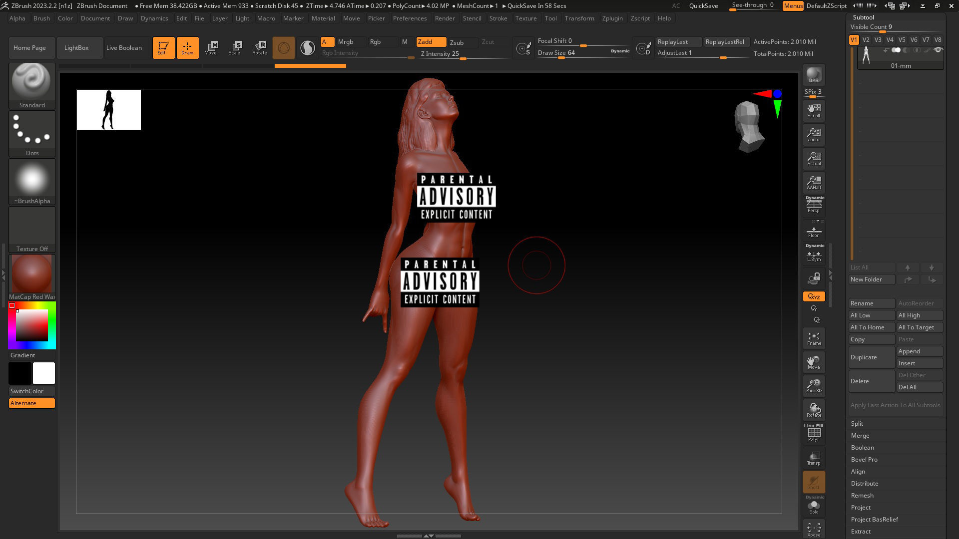 Sexy girl on STL 01 3D print model_4
