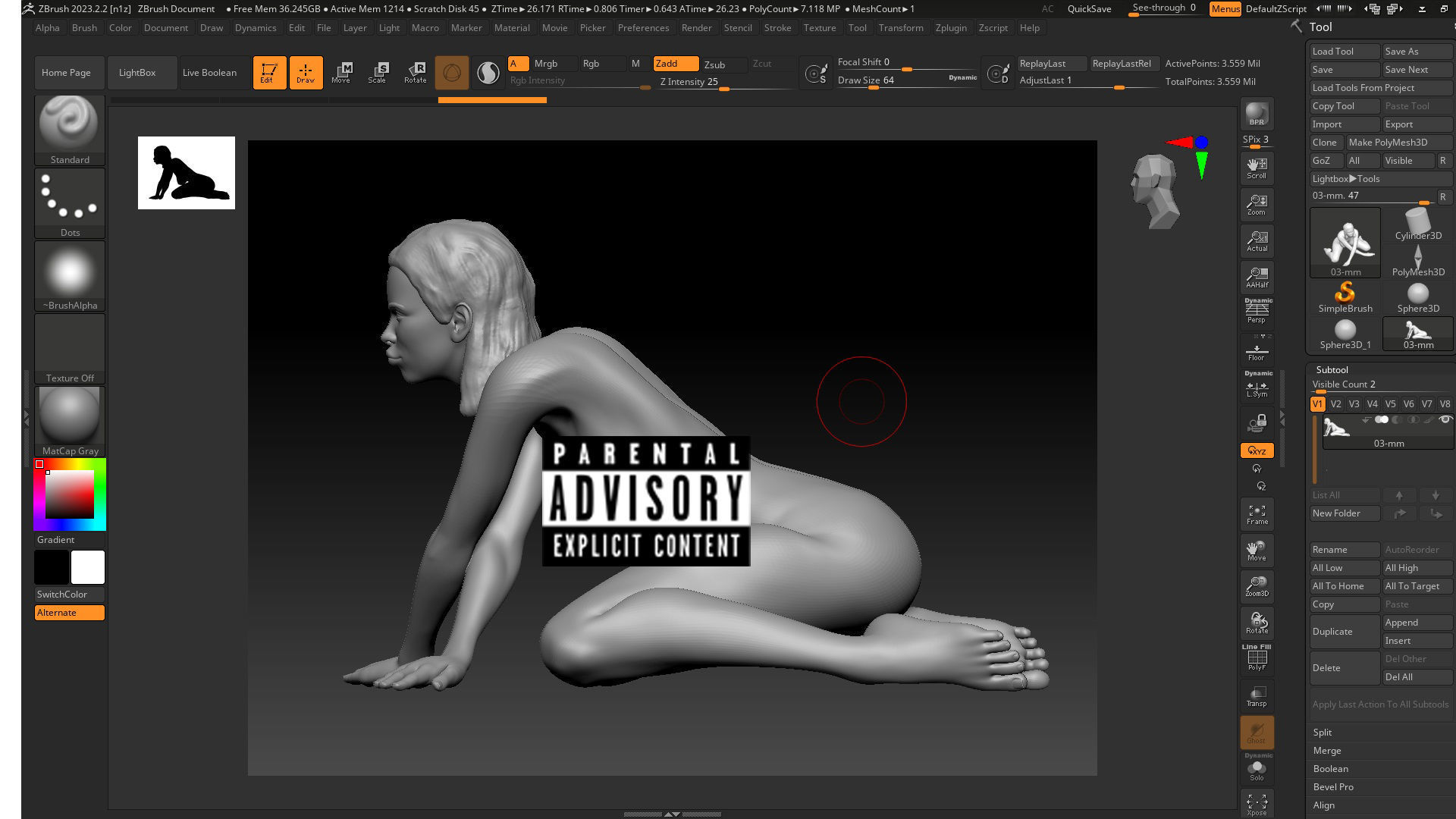 Sexy girl on STL 03 3D print model_1