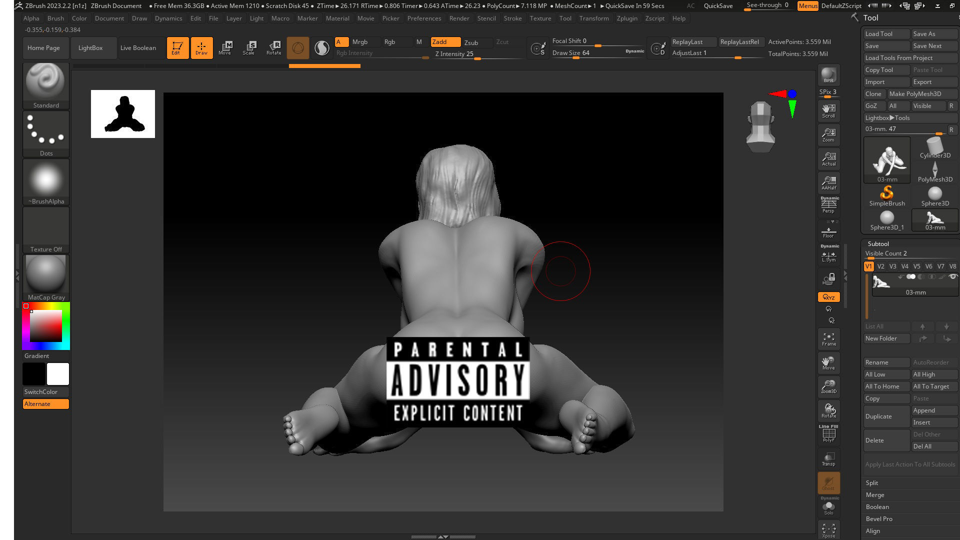 Sexy girl on STL 03 3D print model_2