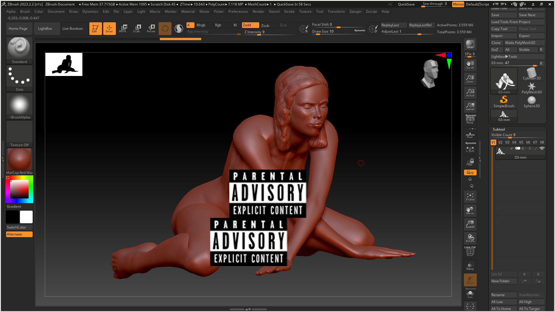 Sexy girl on STL 03 3D print model_7