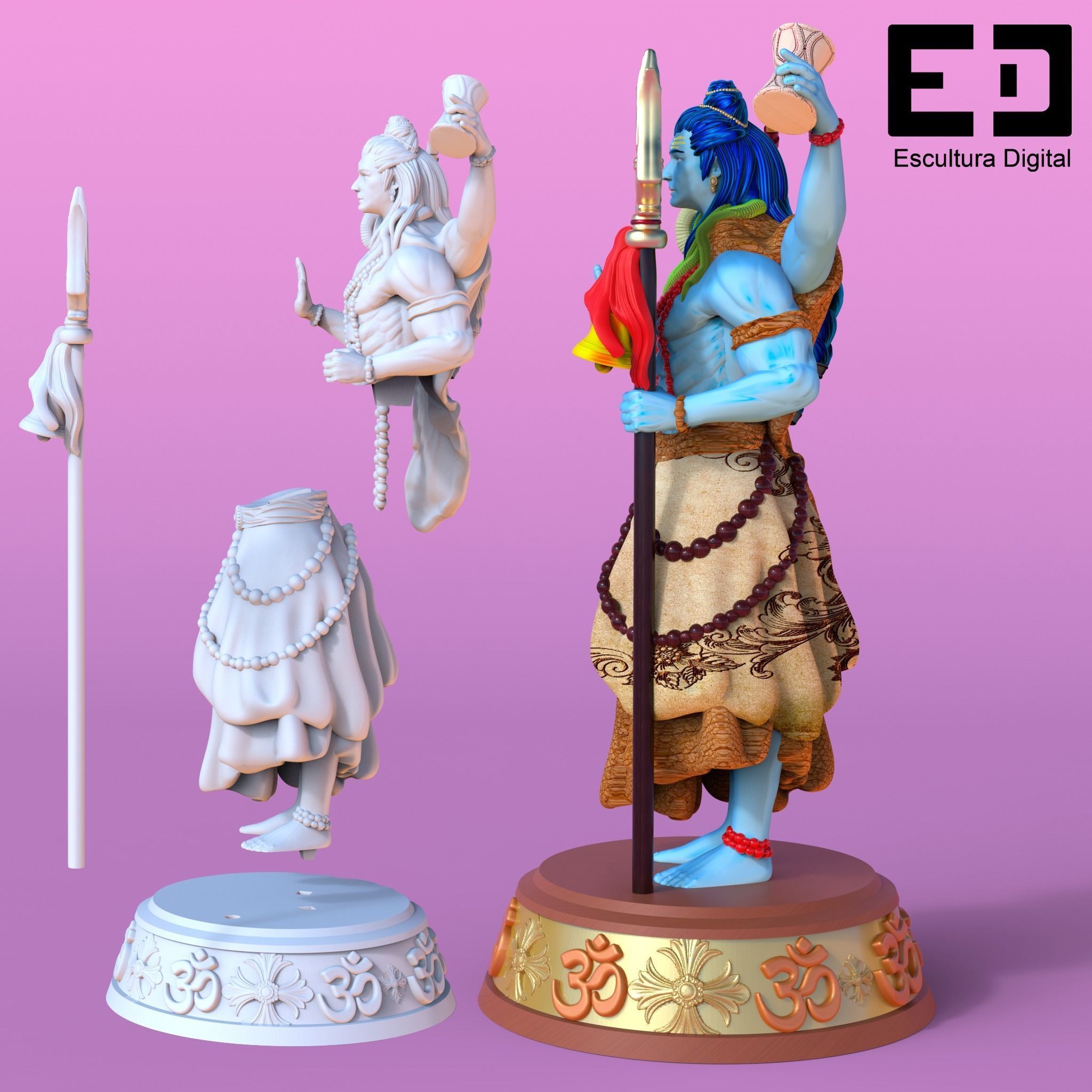 Shiva  3D print model_3