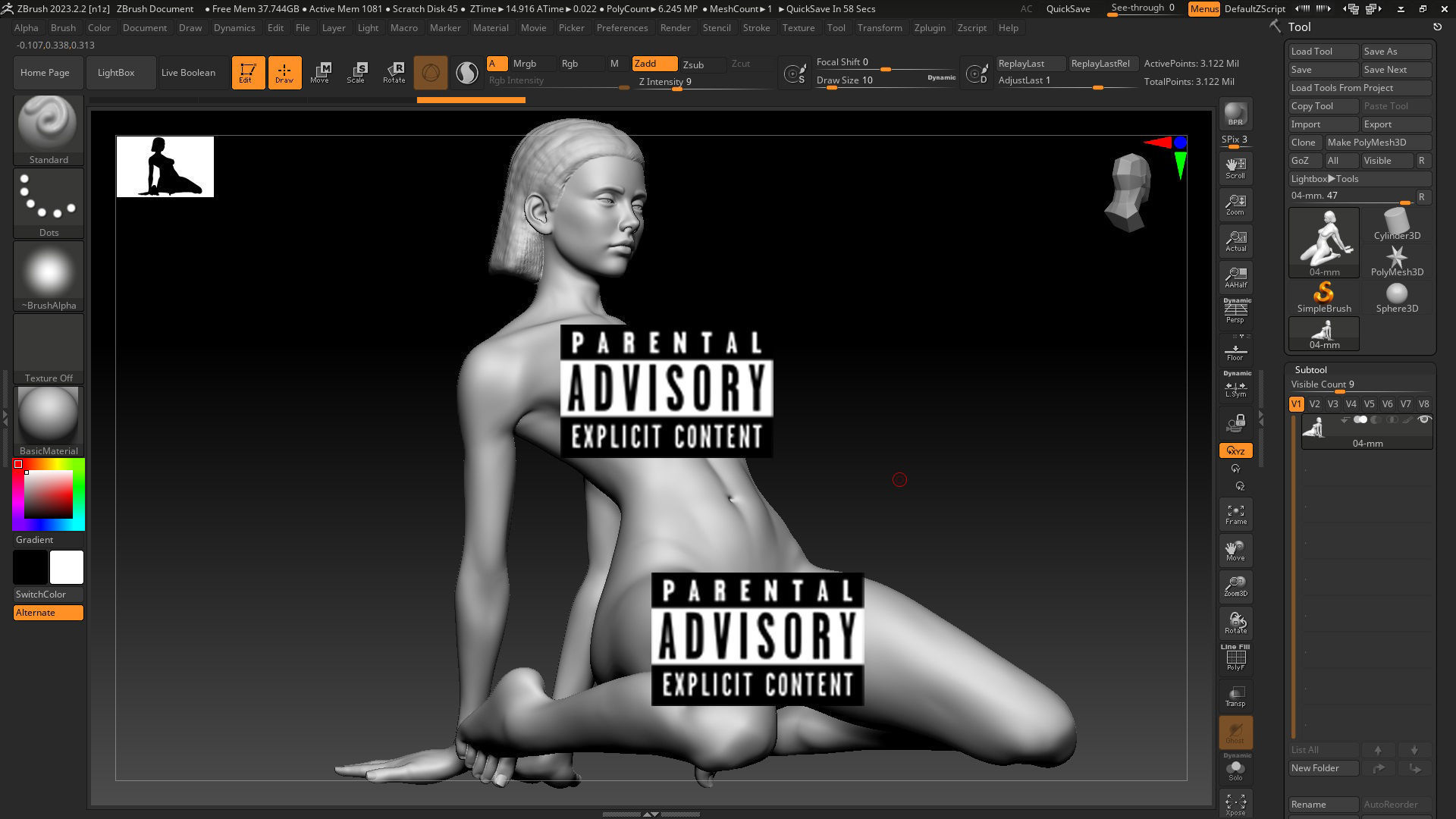 Sexy girl on STL 04 3D print model_7