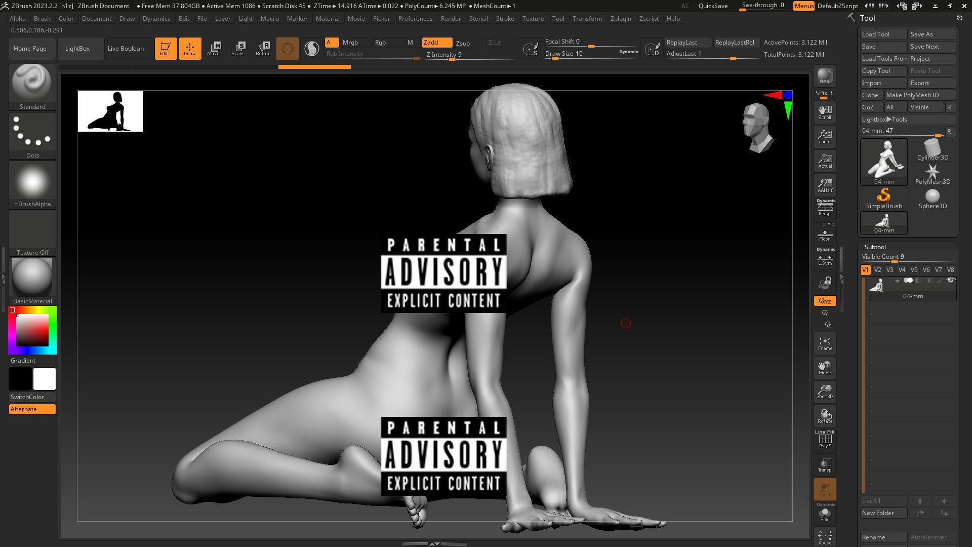 Sexy girl on STL 04 3D print model_5