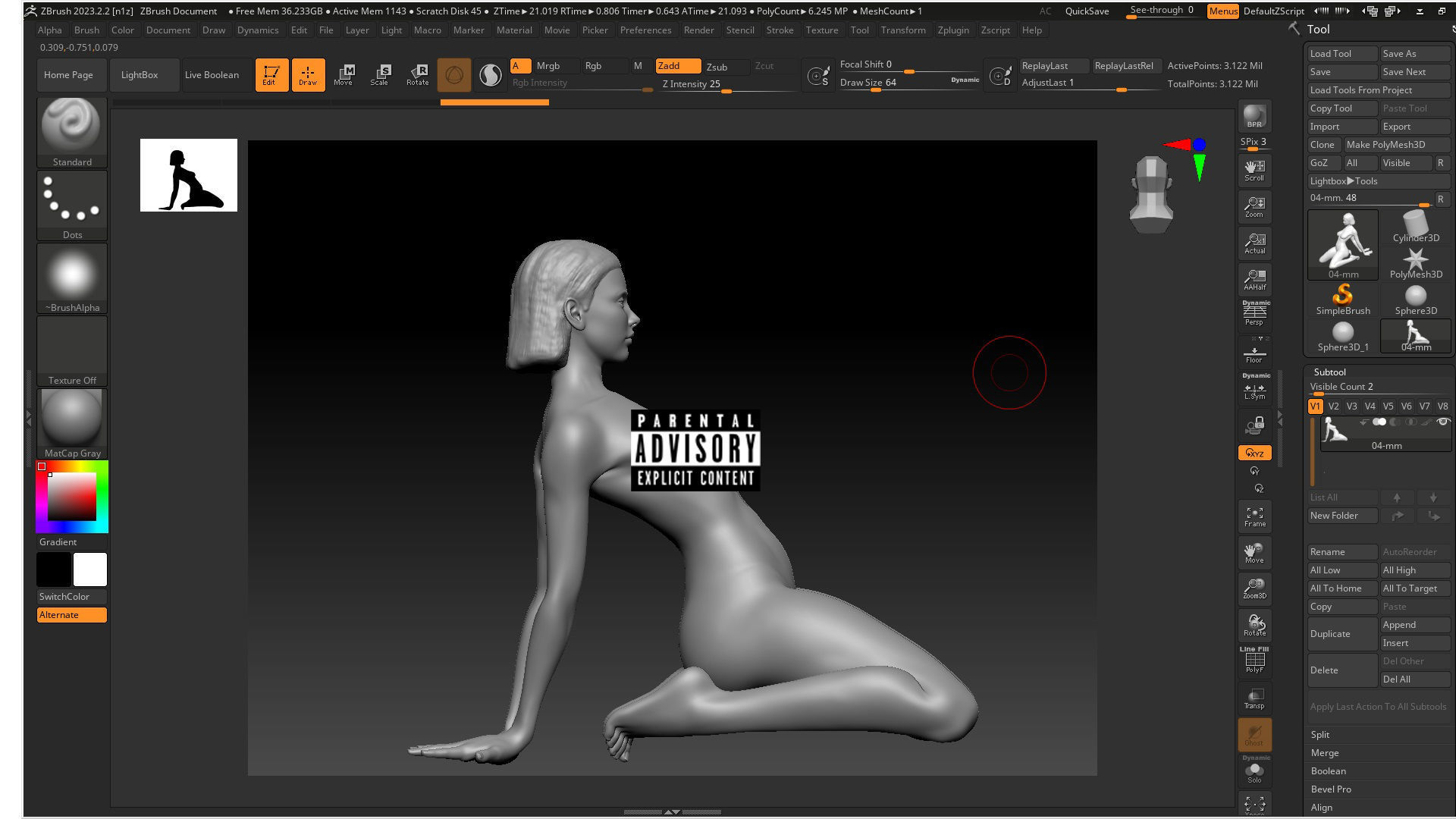 Sexy girl on STL 04 3D print model_3