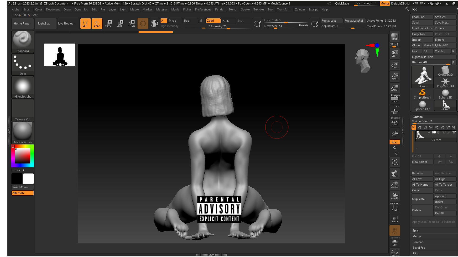 Sexy girl on STL 04 3D print model_2