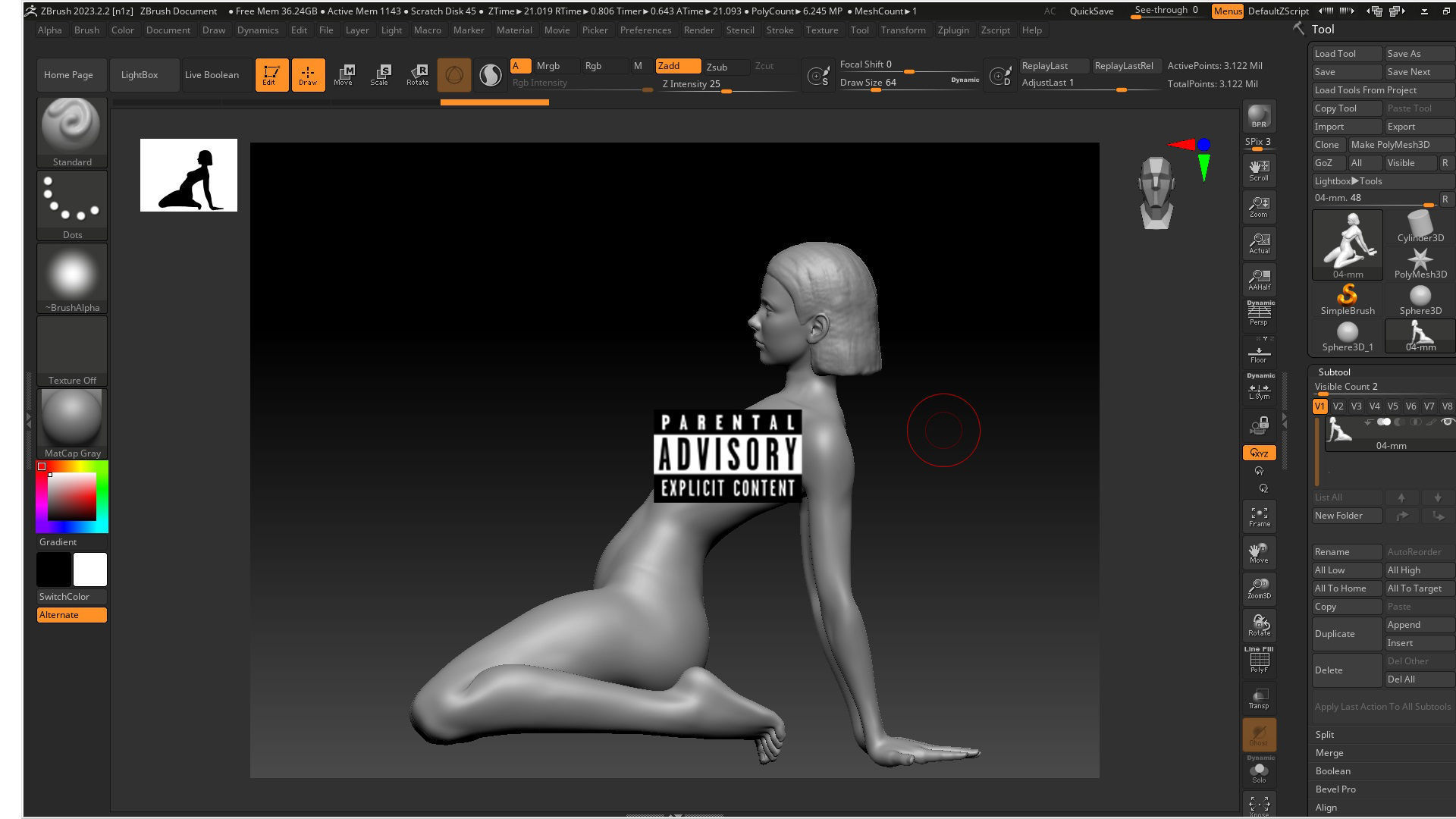 Sexy girl on STL 04 3D print model_1
