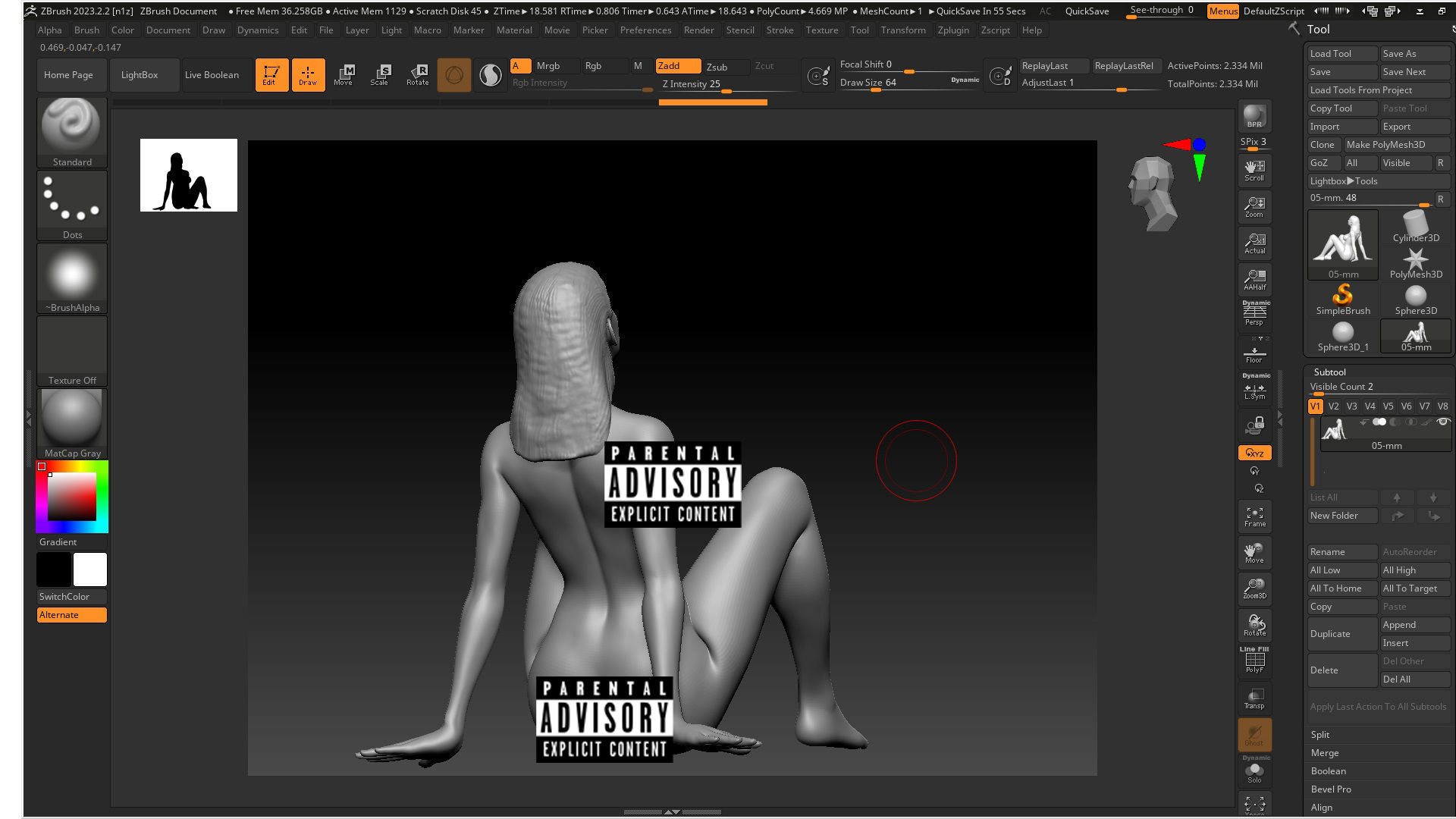 Sexy girl on STL 05 3D print model_2