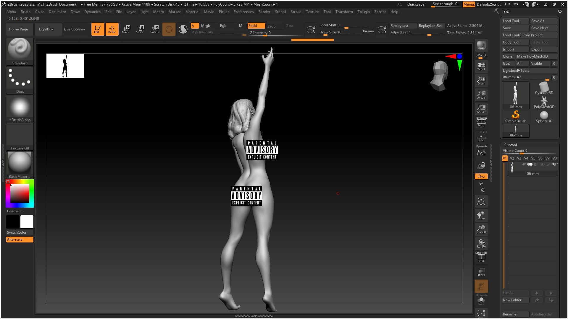 Sexy girl on STL 06 3D print model_6