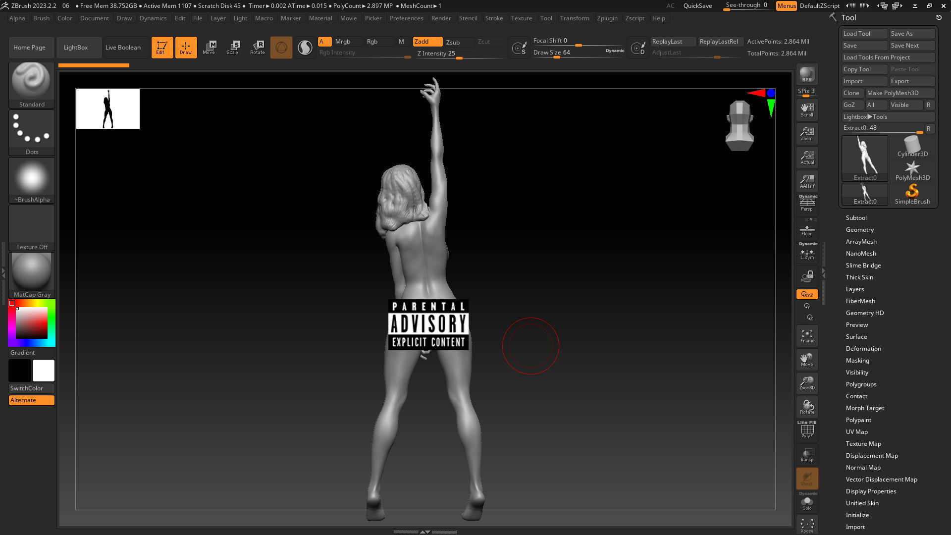 Sexy girl on STL 06 3D print model_2