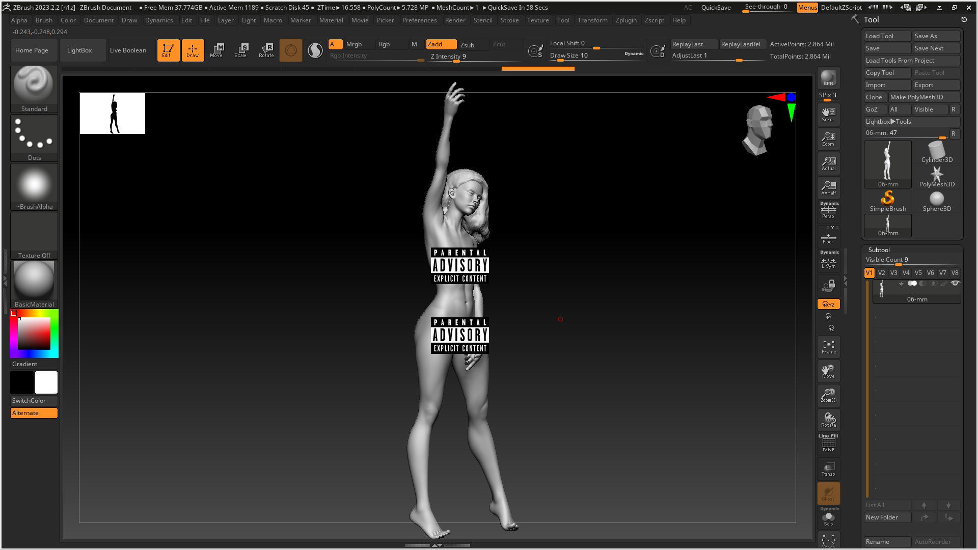 Sexy girl on STL 06 3D print model_7