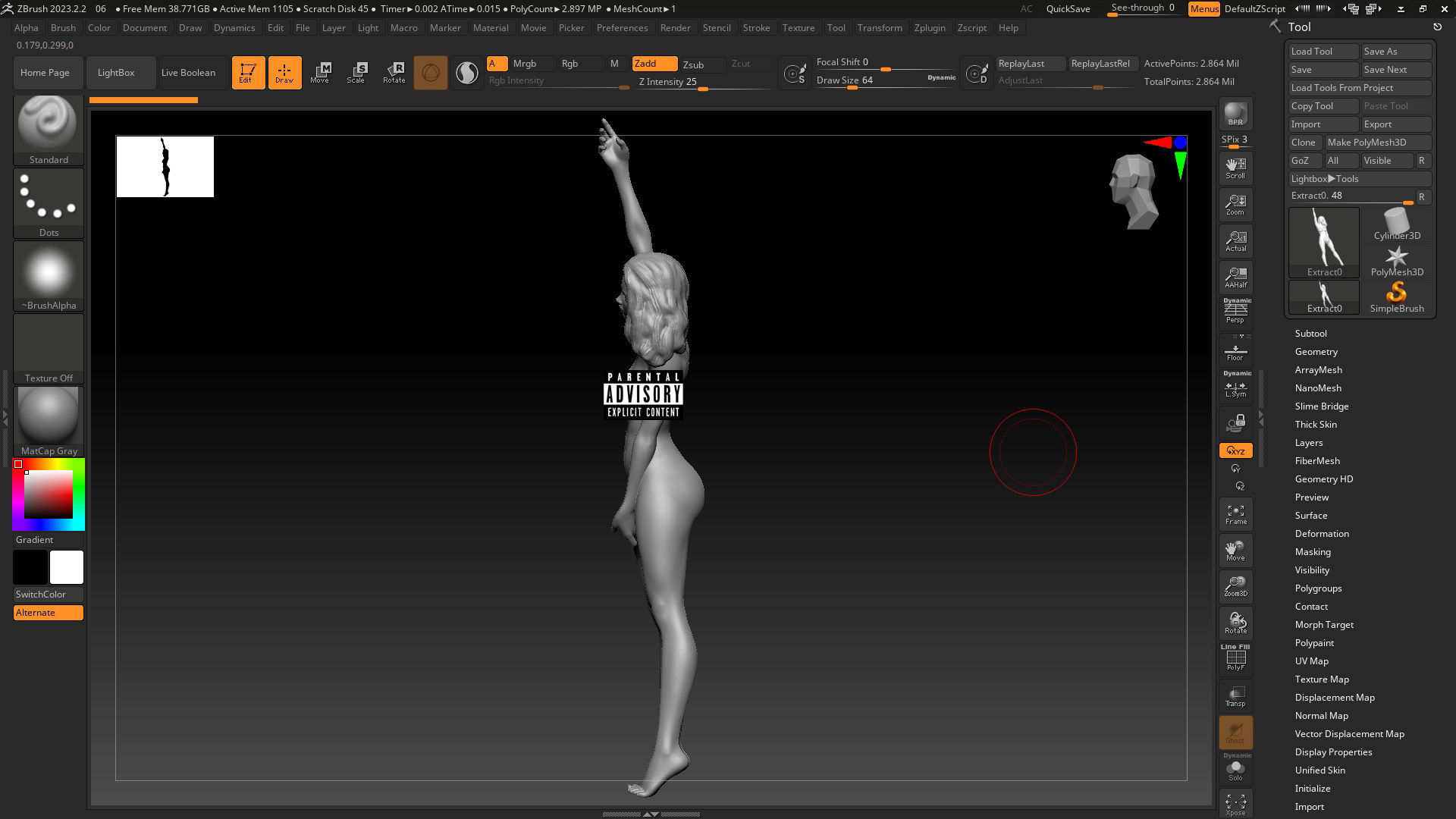 Sexy girl on STL 06 3D print model_1