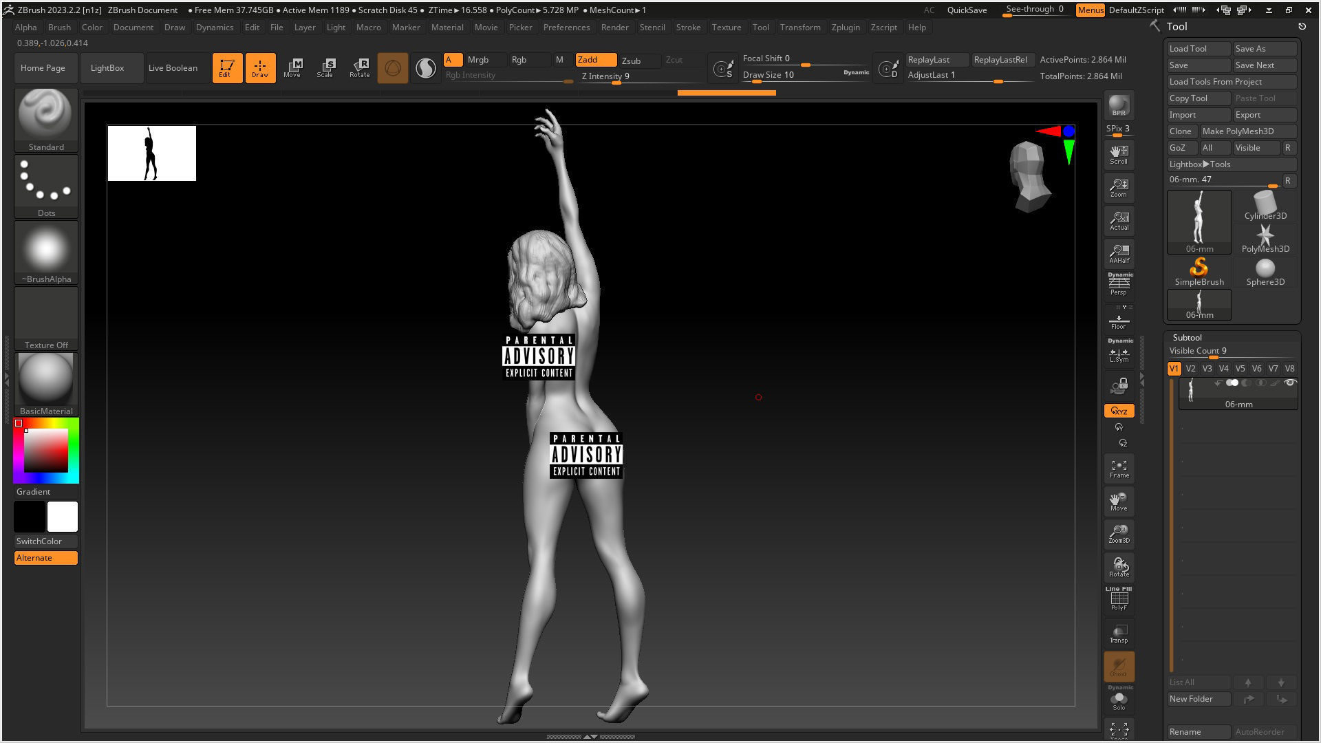 Sexy girl on STL 06 3D print model_5