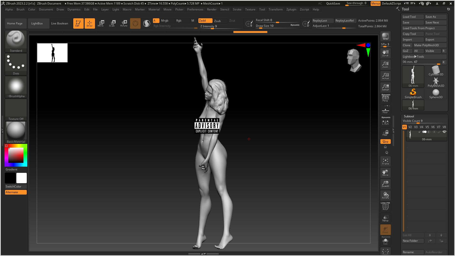 Sexy girl on STL 06 3D print model_4