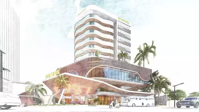 A Hotel - Lumion Exterior visualization 3D model