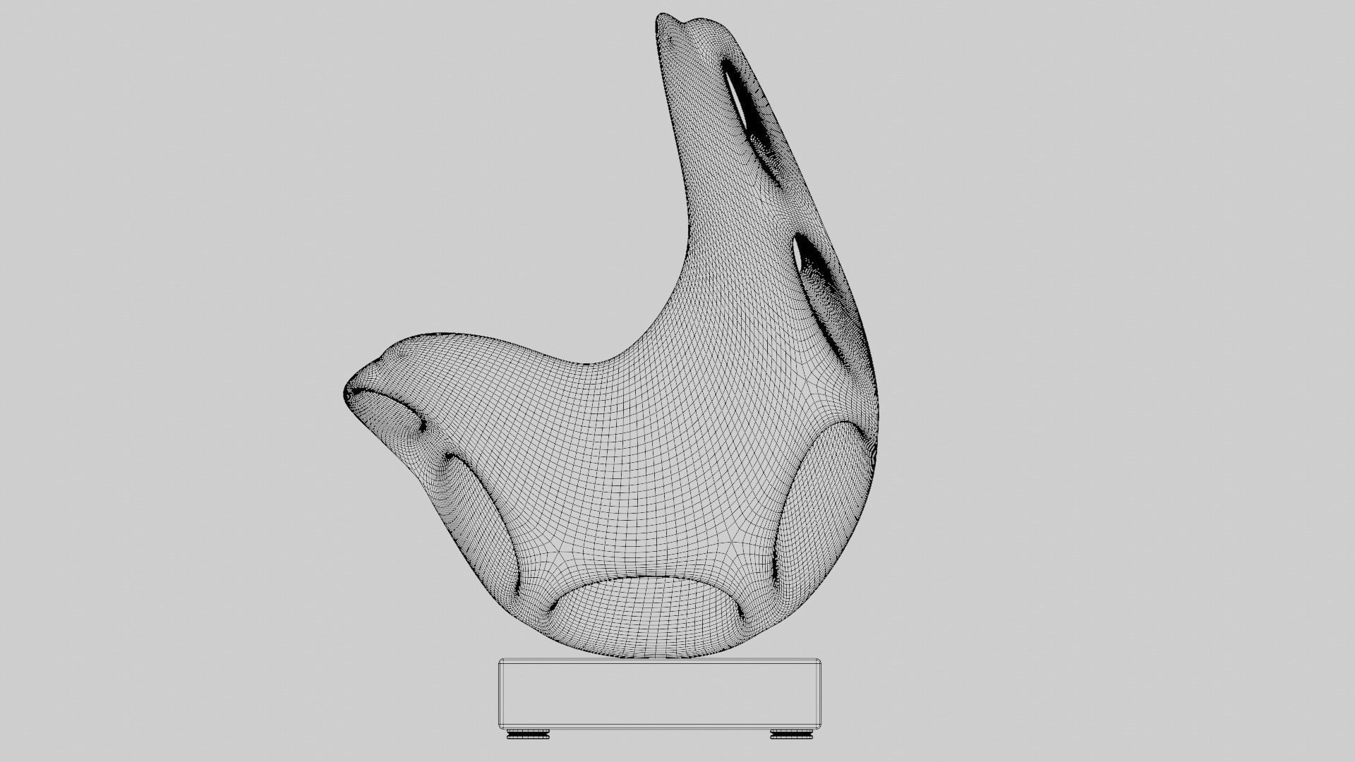 Modern Art Sculpture 3D model_9