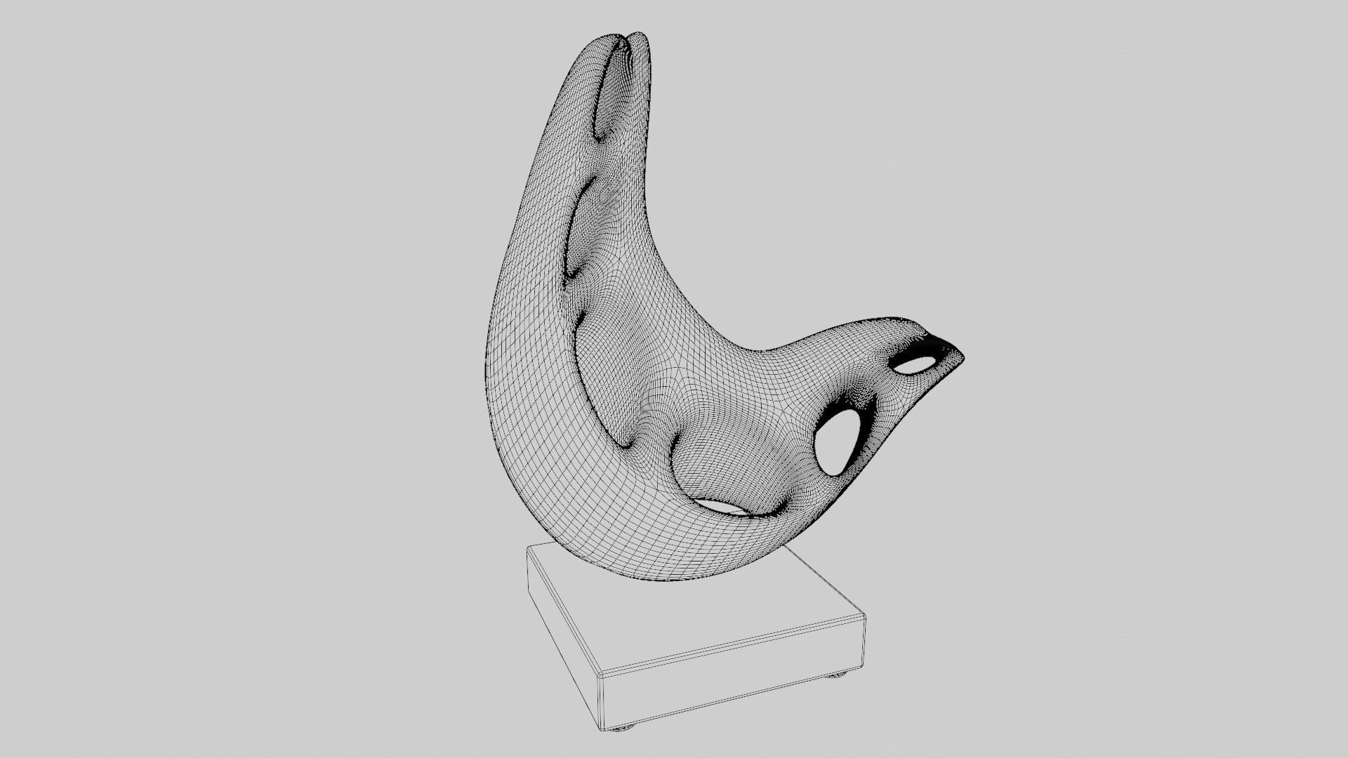 Modern Art Sculpture 3D model_7