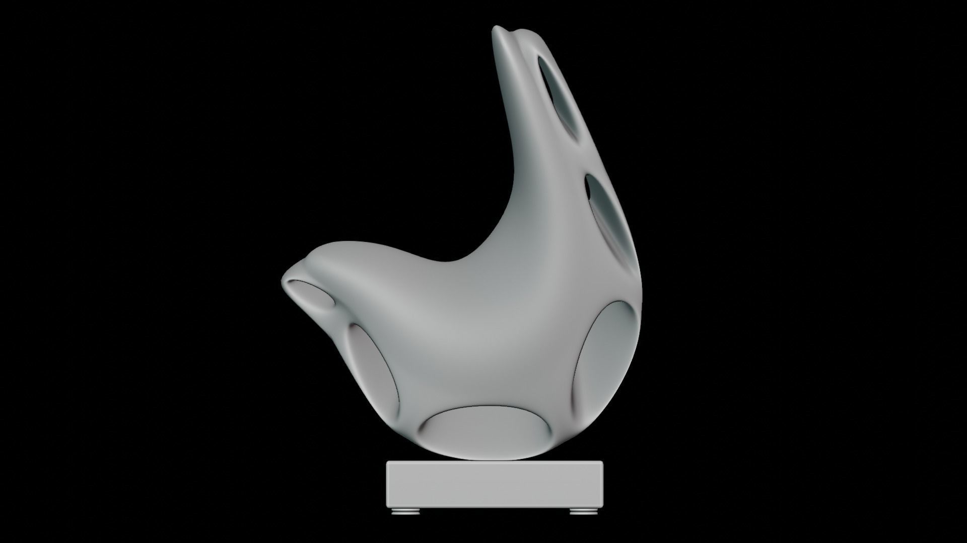 Modern Art Sculpture 3D model_4