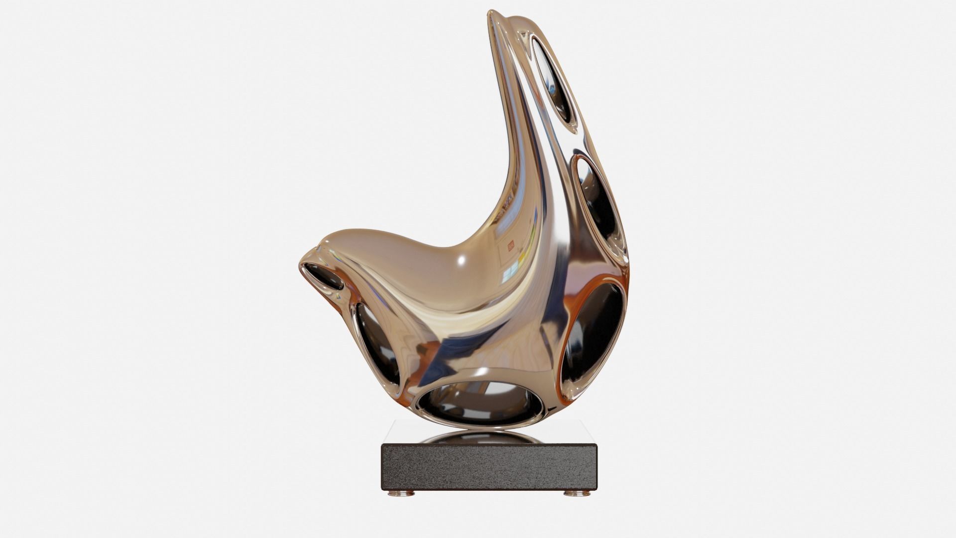 Modern Art Sculpture 3D model_2
