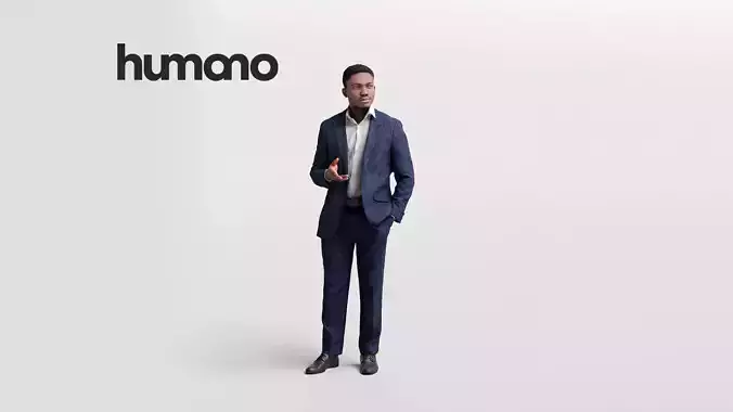 Humano business man standing talking - office -06449-66