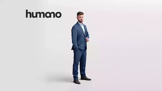 Humano business man standing talking - office -05424-63