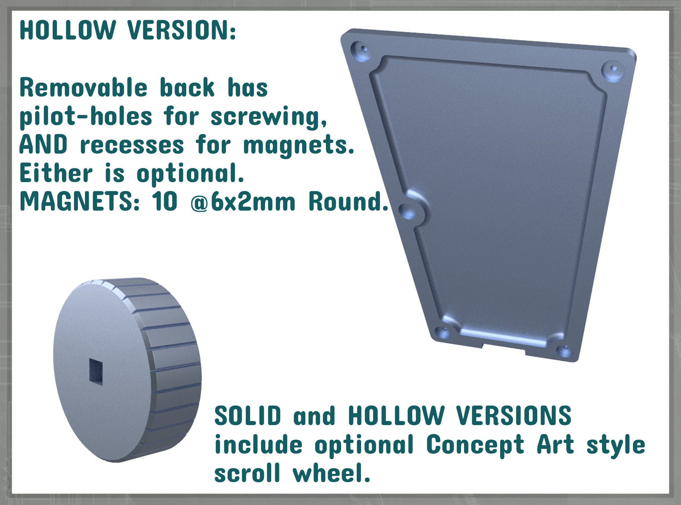 Strange New Trident Scanner HOLLOW 3D print model_9