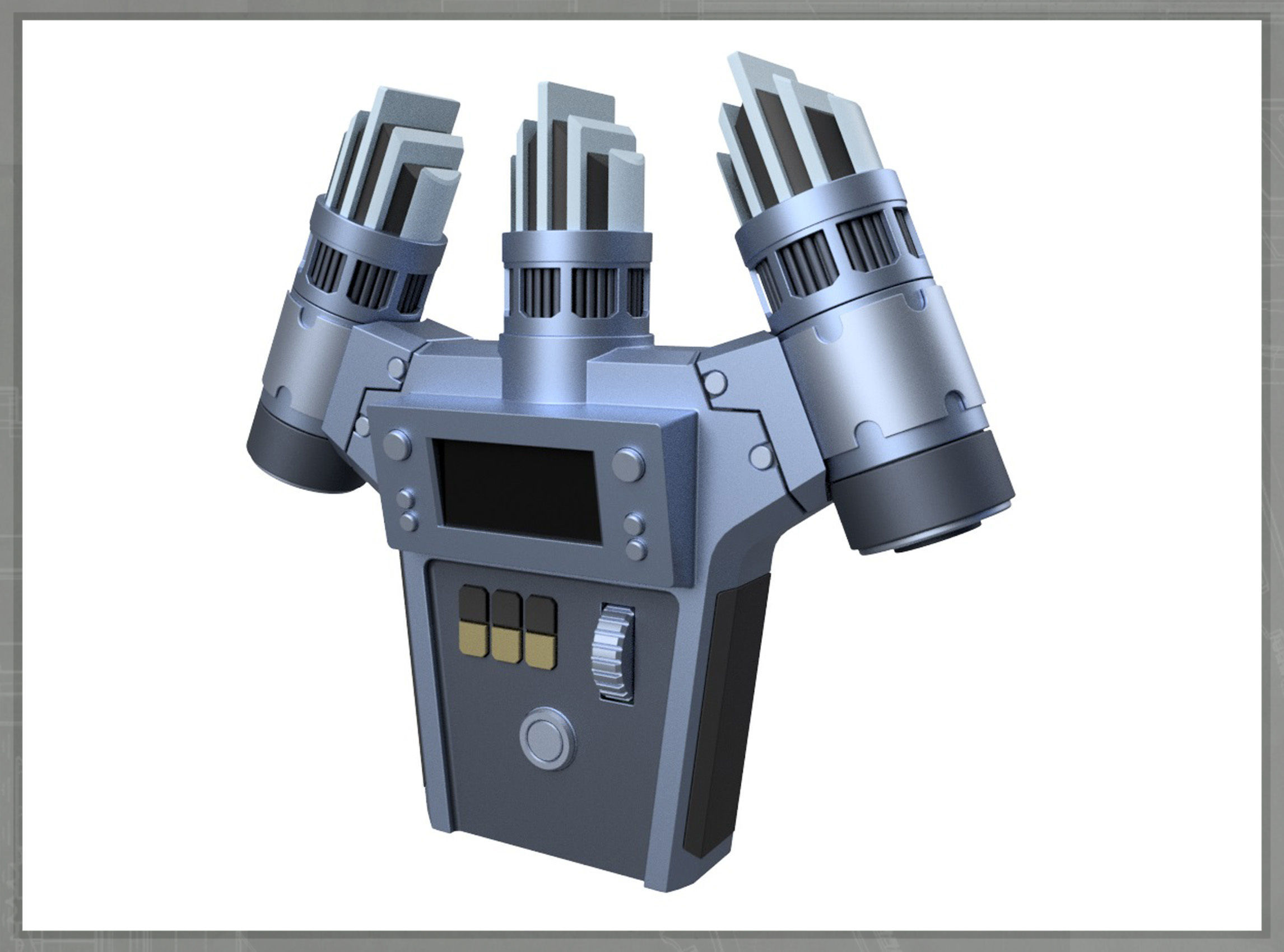 Strange New Trident Scanner HOLLOW 3D print model_1