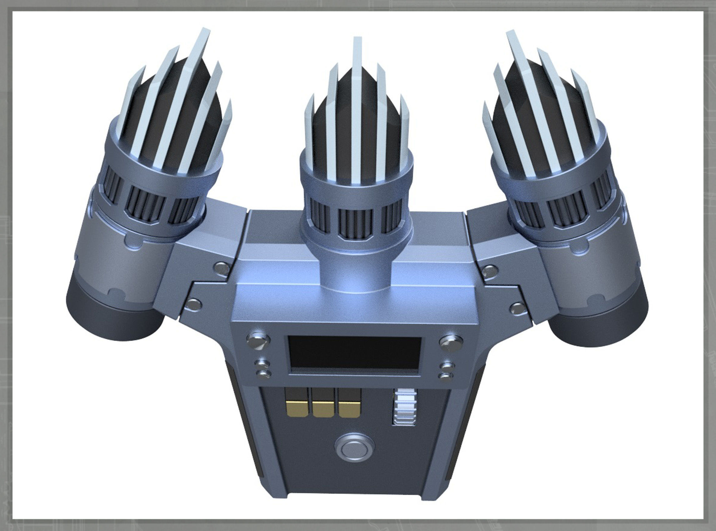 Strange New Trident Scanner HOLLOW 3D print model_2