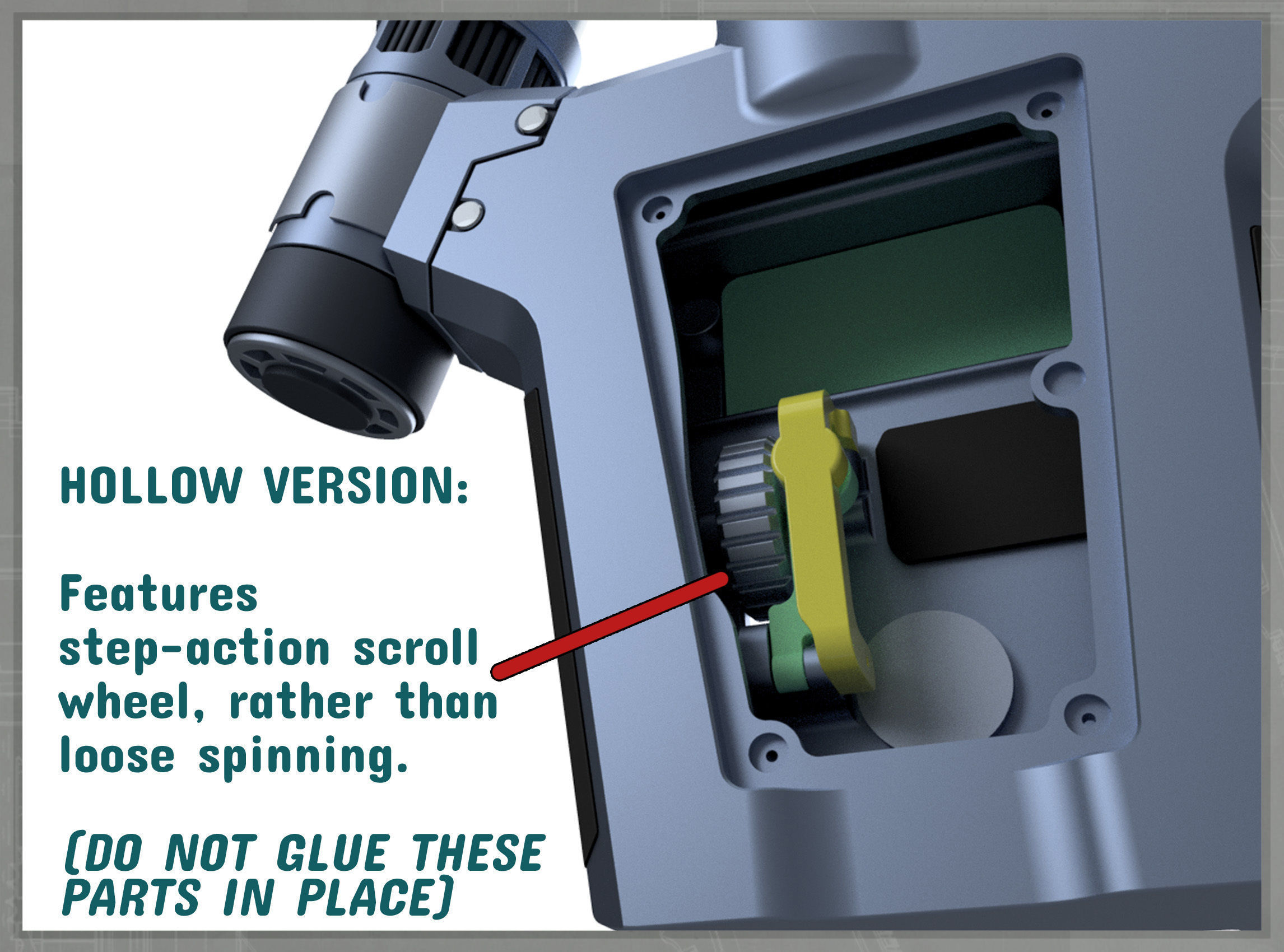Strange New Trident Scanner HOLLOW 3D print model_8