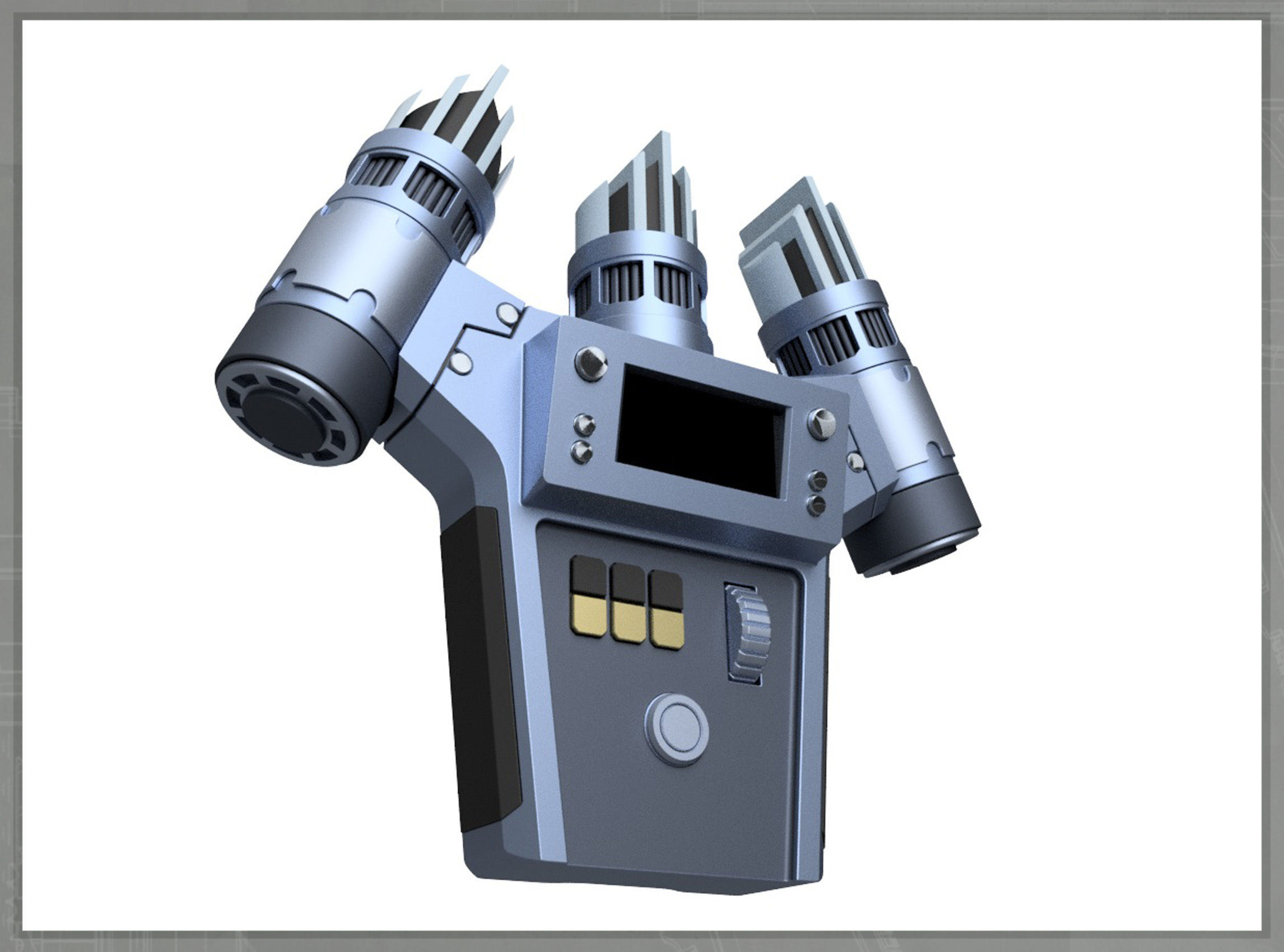 Strange New Trident Scanner SOLID 3D print model_1