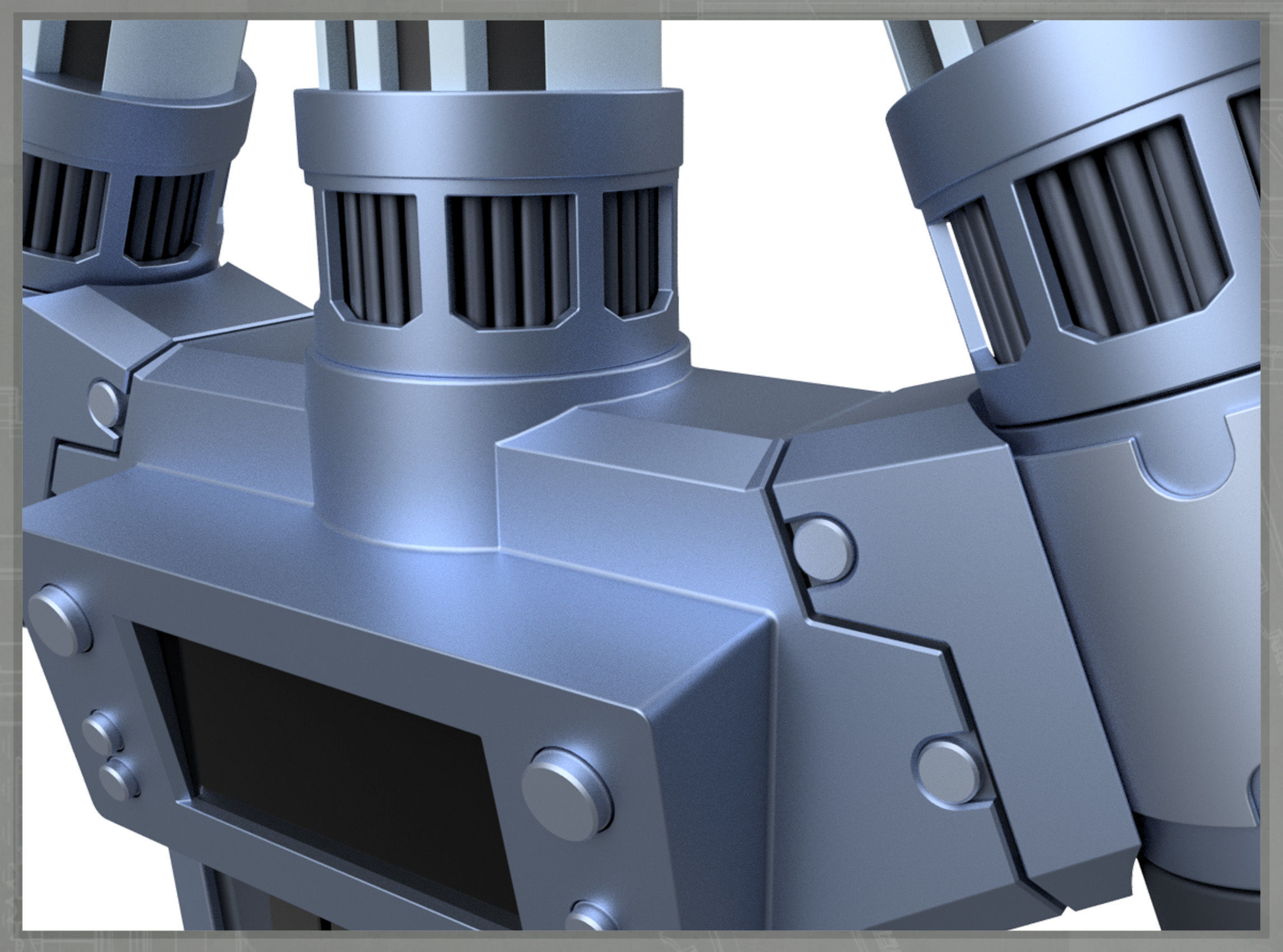 Strange New Trident Scanner SOLID 3D print model_6