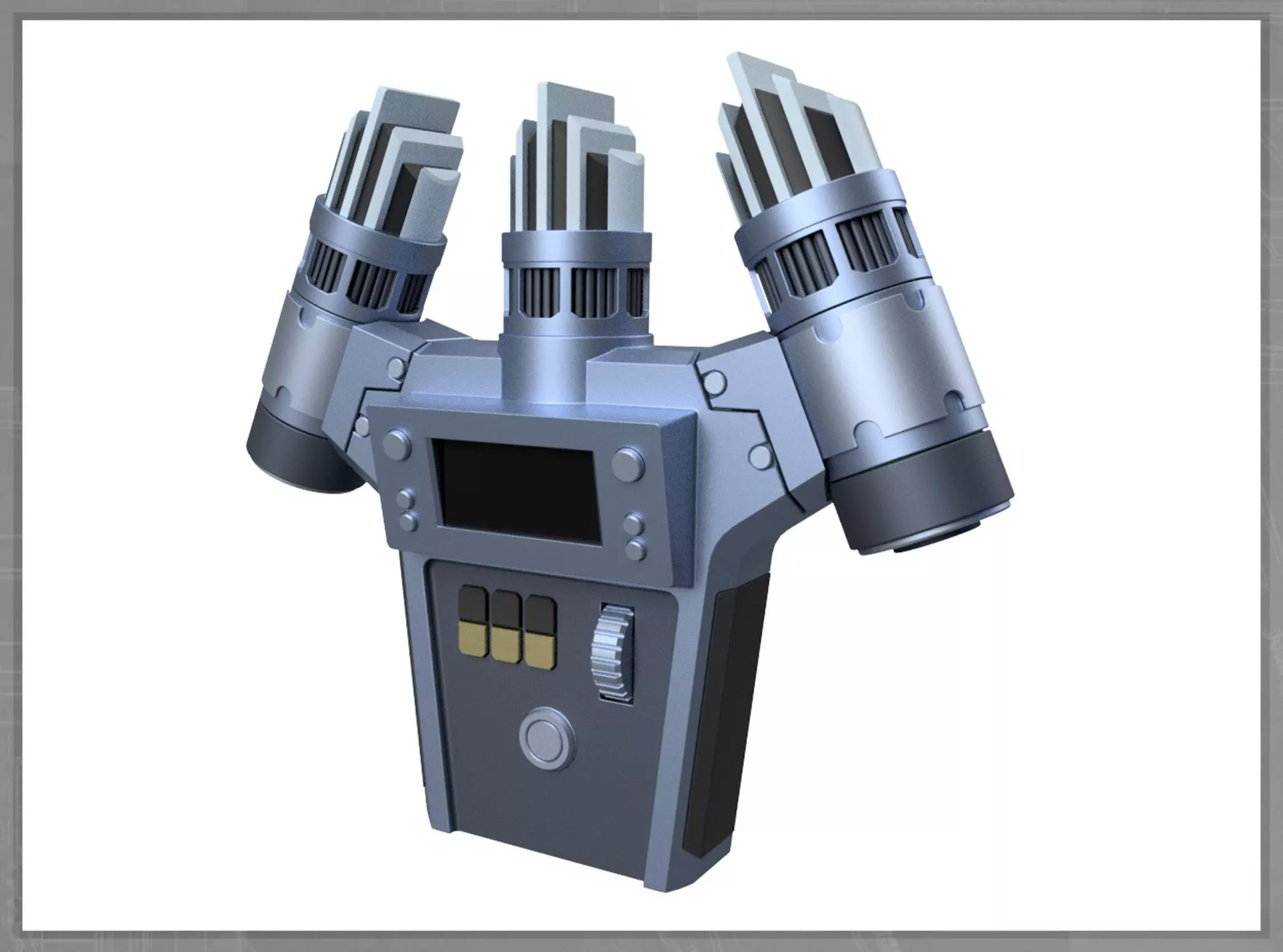 Strange New Trident Scanner SOLID 3D print model_0