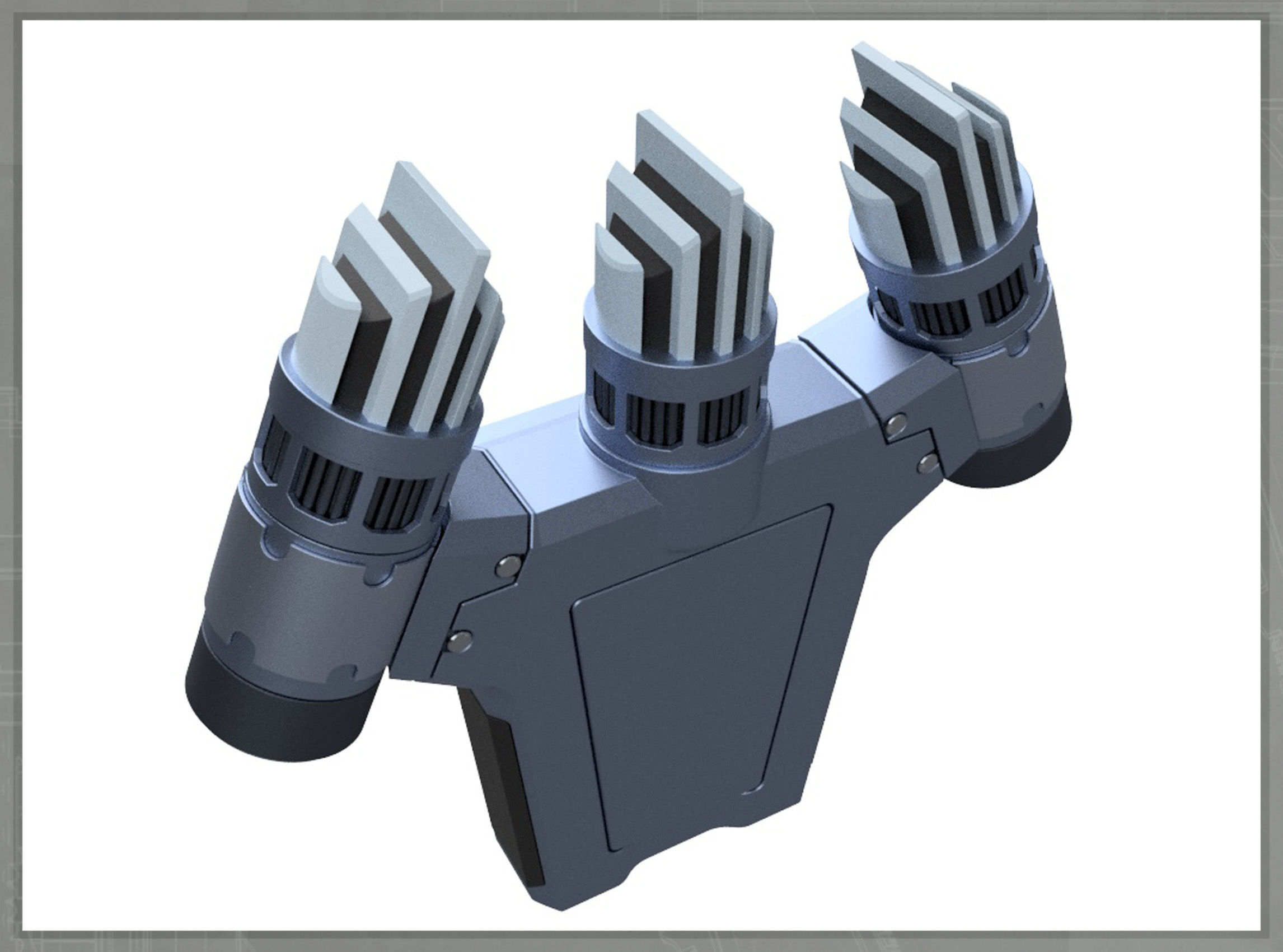 Strange New Trident Scanner SOLID 3D print model_3