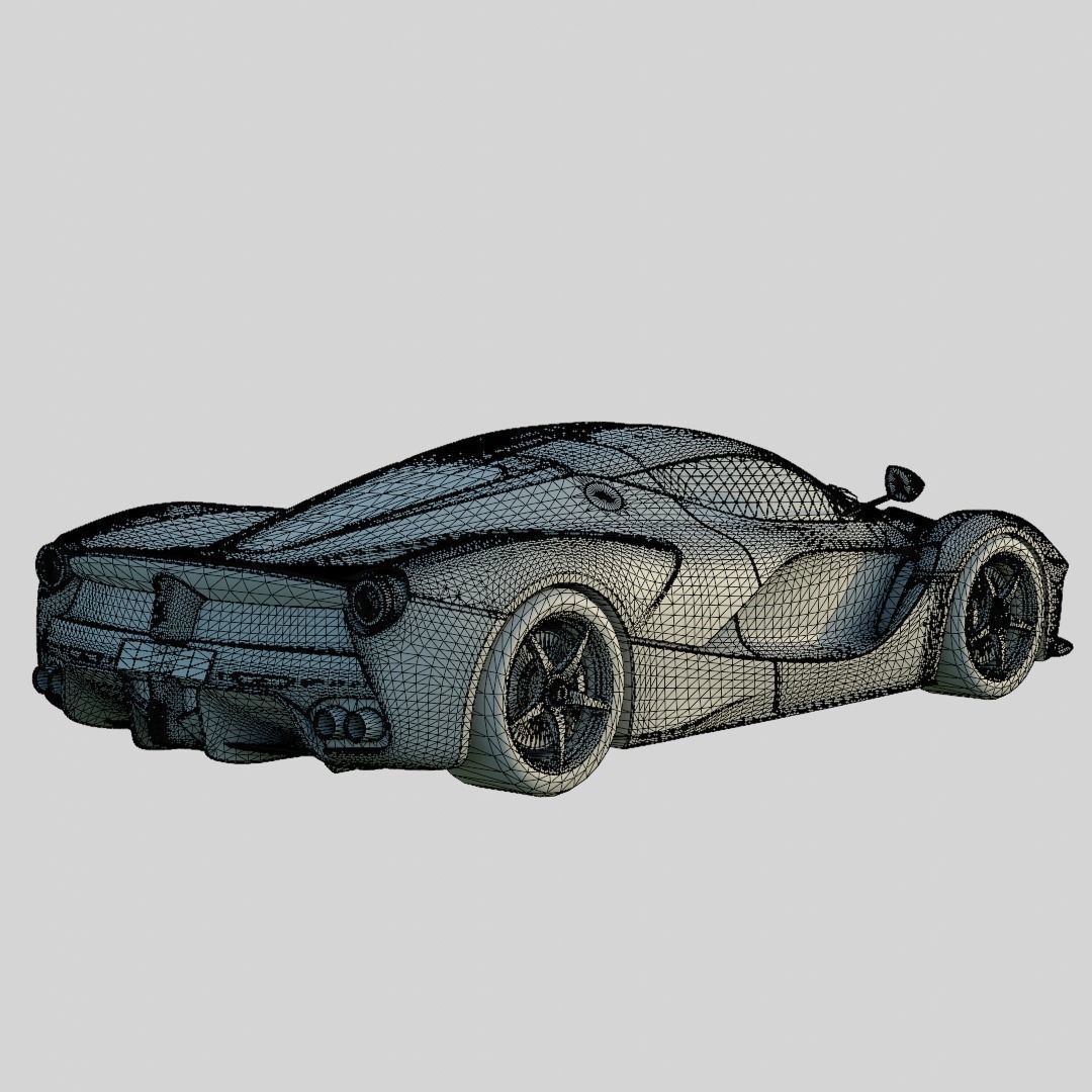 Ferrari LaFerrari 2014 Basic Trim Low-poly 3D model_9