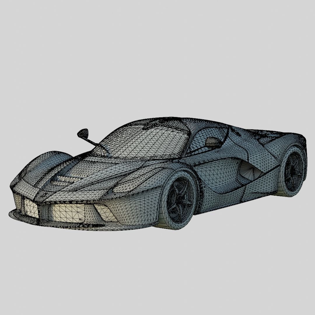 Ferrari LaFerrari 2014 Basic Trim Low-poly 3D model_8