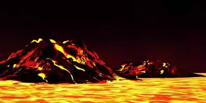 Volcano with Summer Volcano with