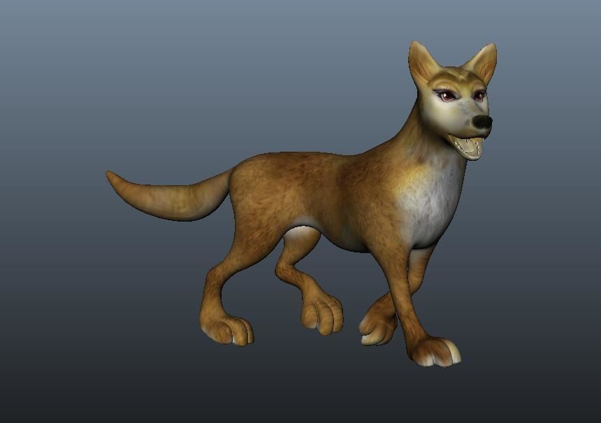 Cartoon Fox animal suitable for Ar VR Mammal 3D model_3