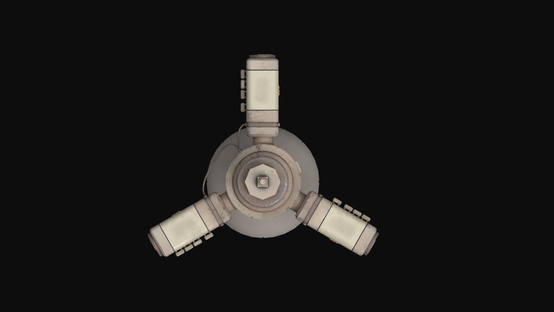Simple Stylized Satellite Low-poly 3D model_6