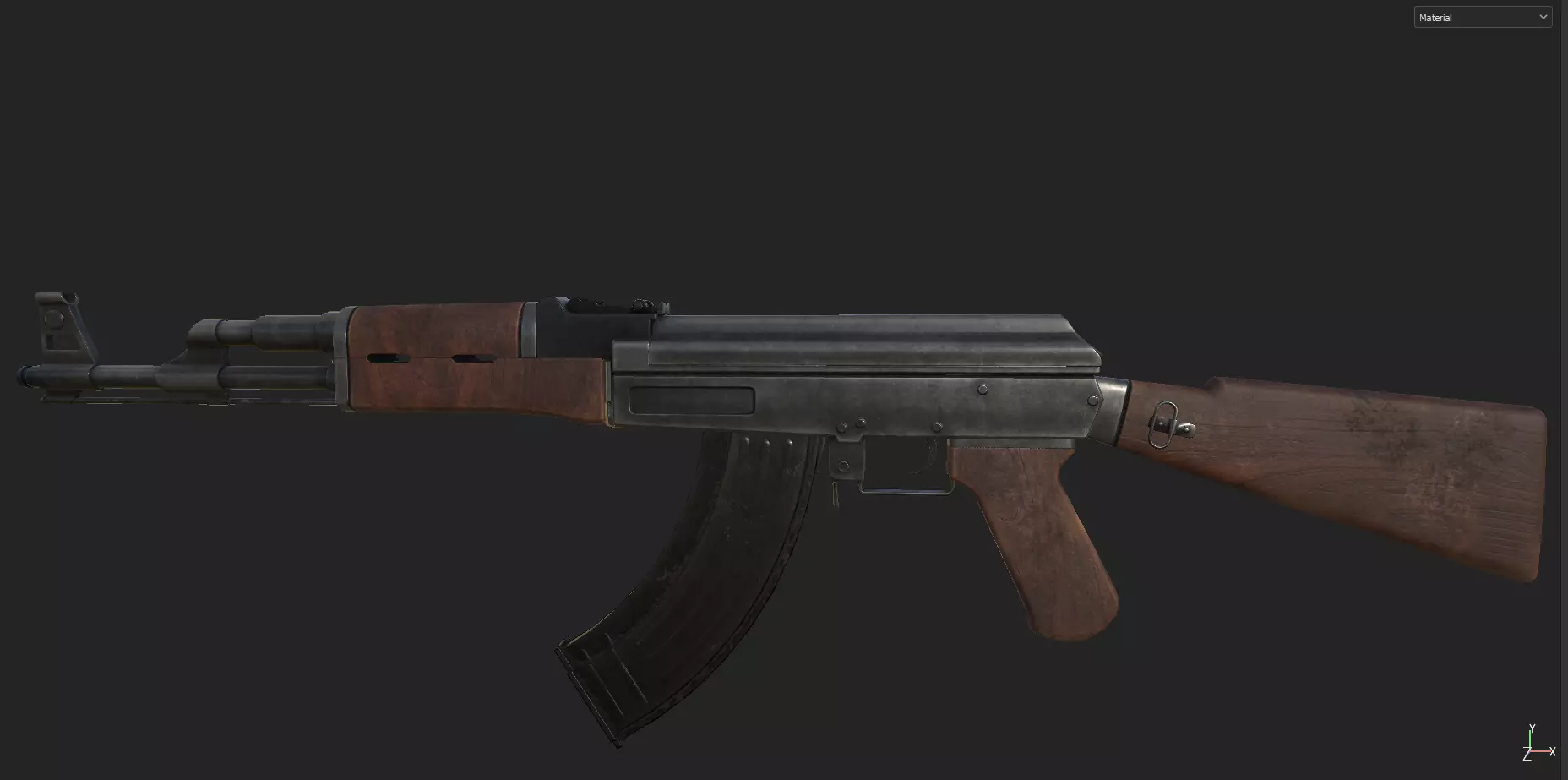 AK47 Simple Free low-poly 3D model