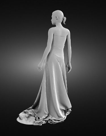 Woman in an evening dress 3D print model_1