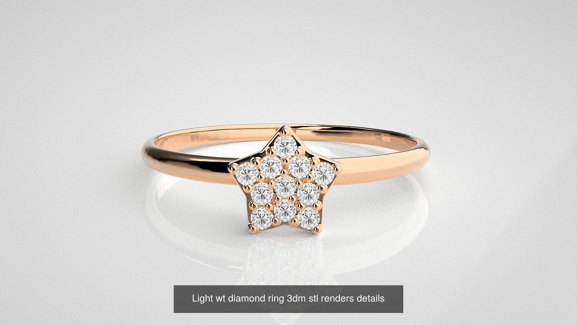 30 Light wt diamond ring 3dm stl renders details 3D Model Collection_31