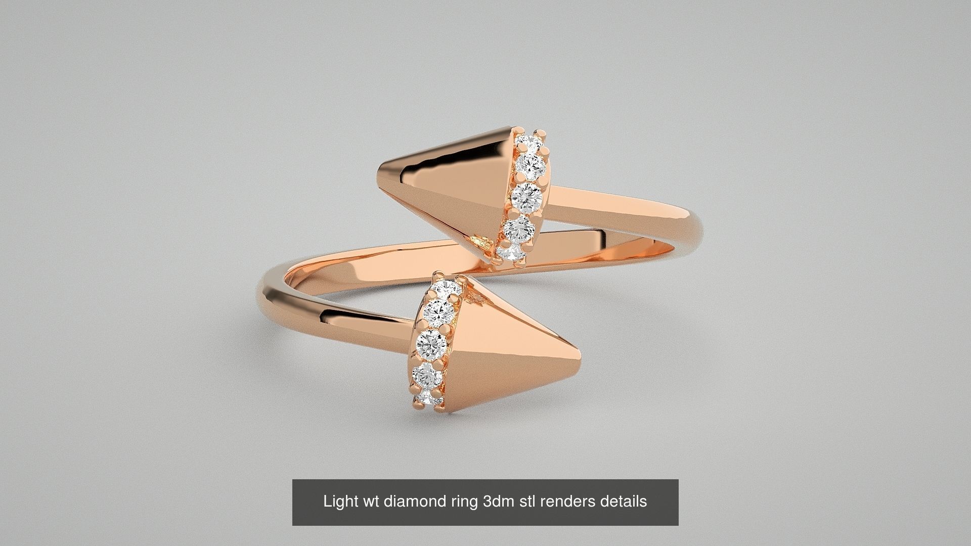30 Light wt diamond ring 3dm stl renders details 3D Model Collection_7