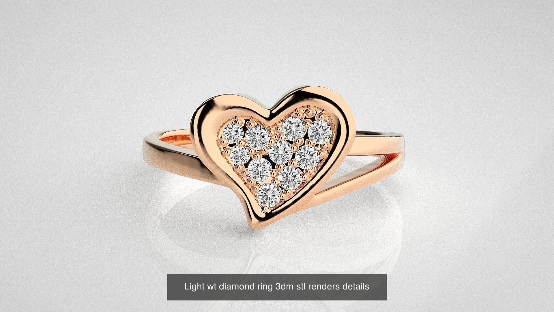 30 Light wt diamond ring 3dm stl renders details 3D Model Collection_11