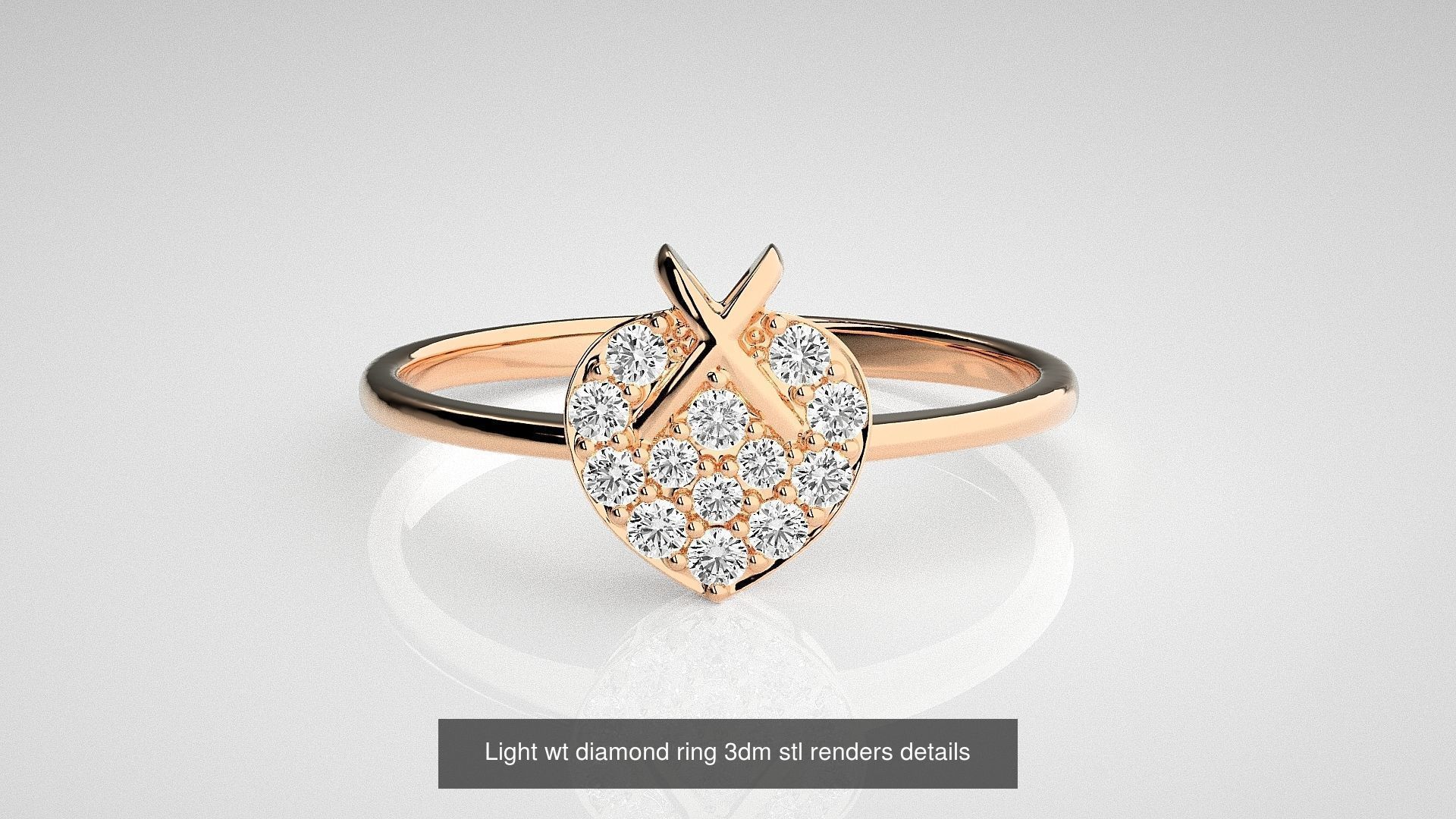 30 Light wt diamond ring 3dm stl renders details 3D Model Collection_10