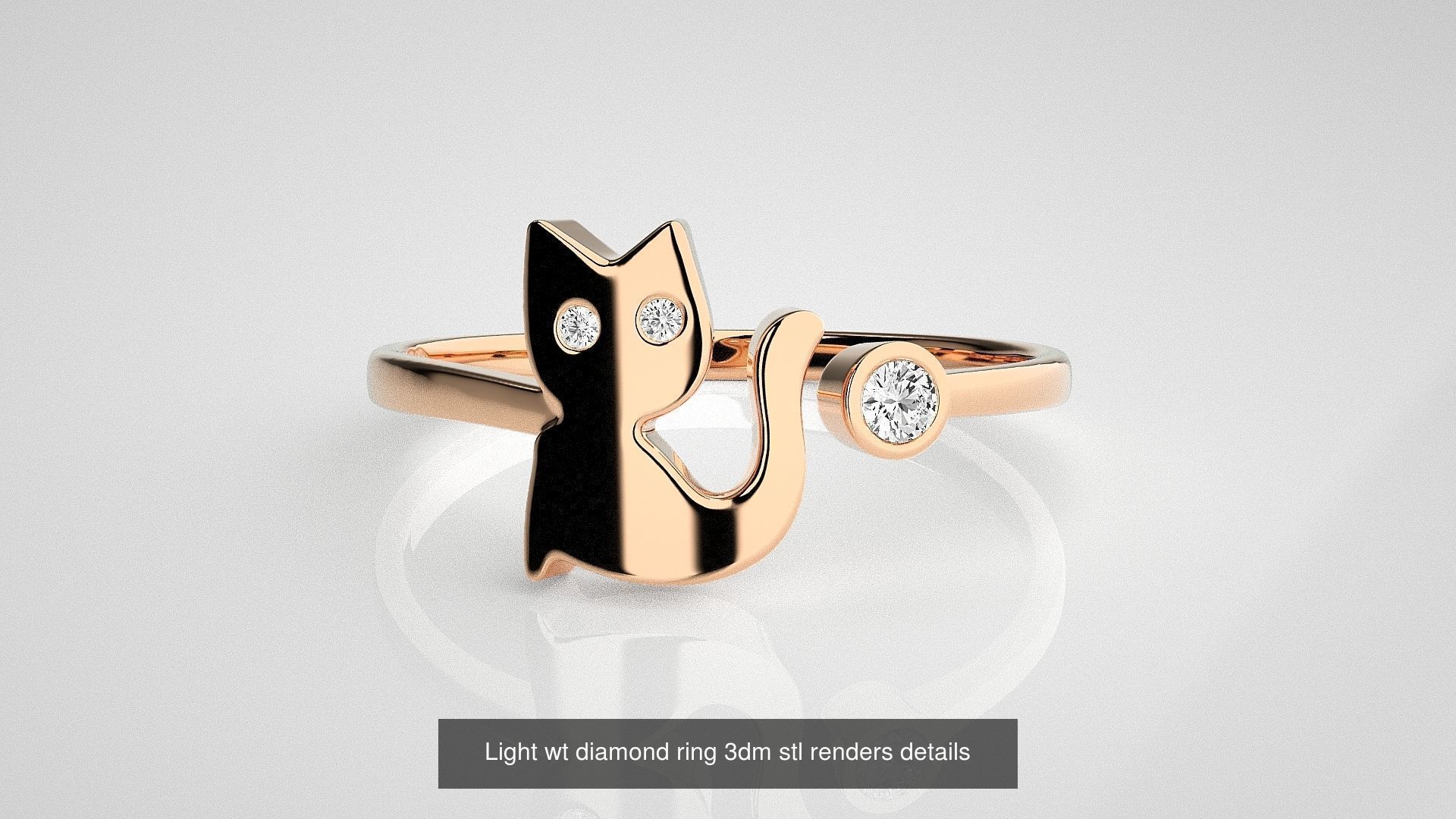 30 Light wt diamond ring 3dm stl renders details 3D Model Collection_16