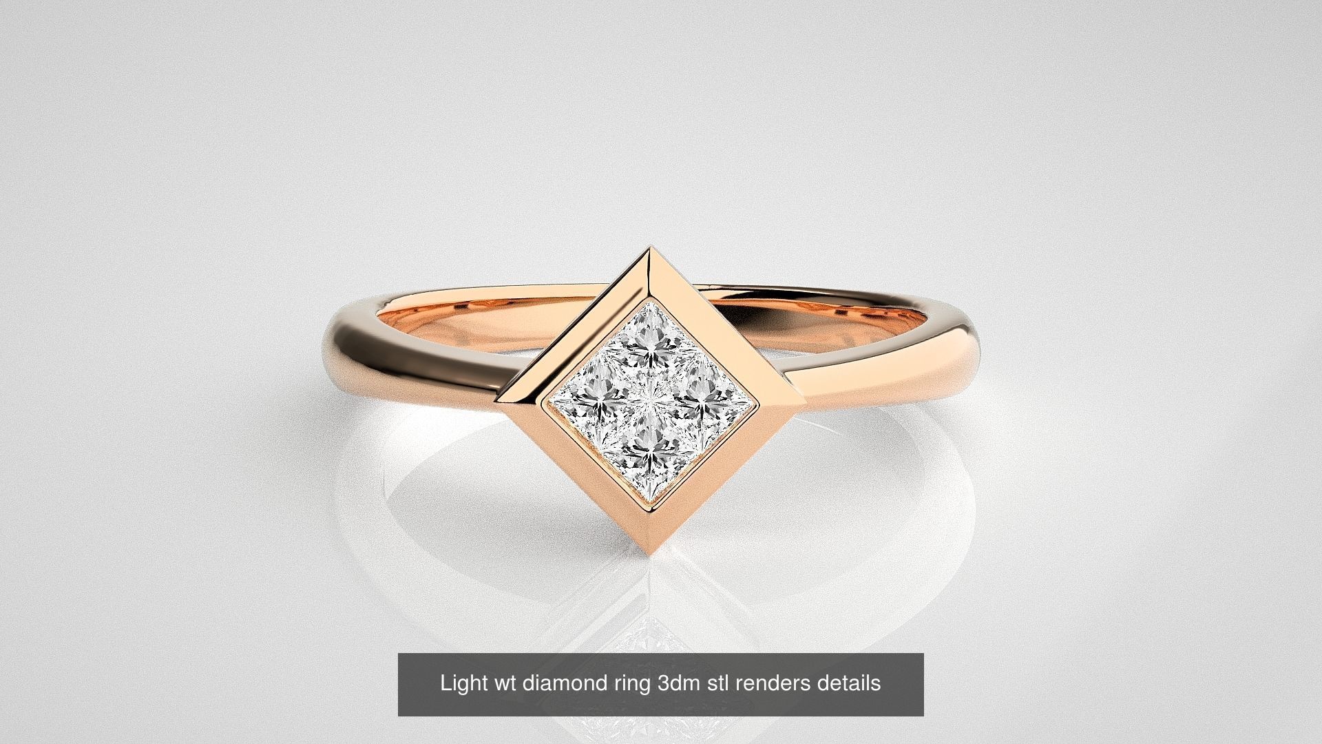 30 Light wt diamond ring 3dm stl renders details 3D Model Collection_24