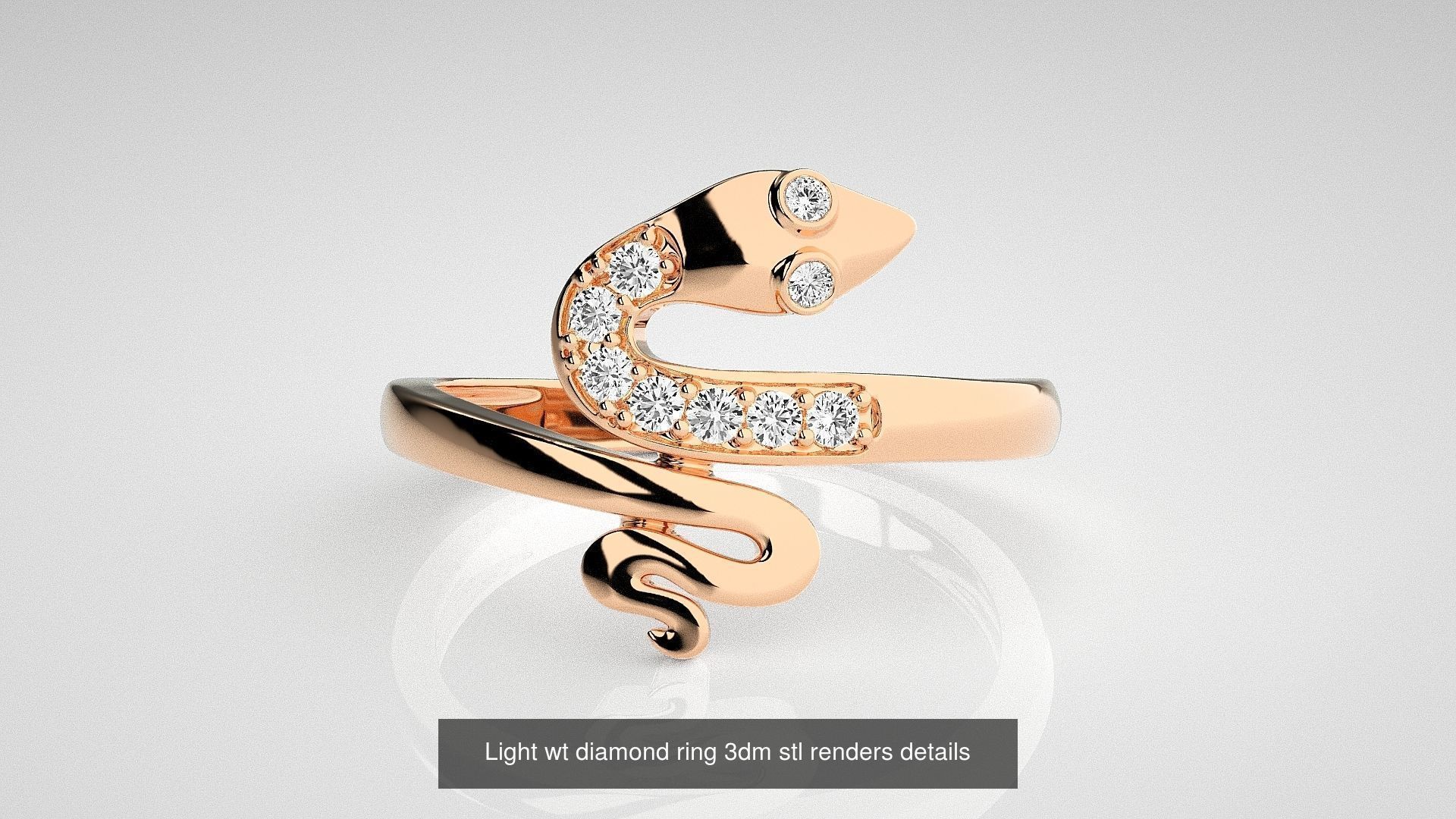 30 Light wt diamond ring 3dm stl renders details 3D Model Collection_8