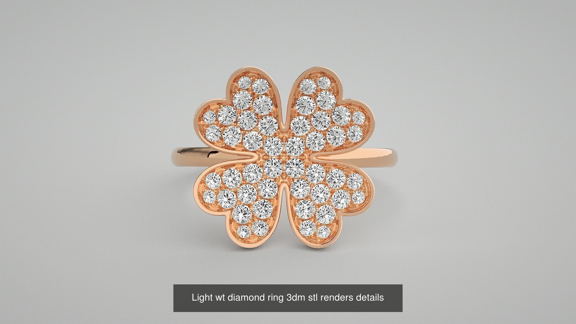 30 Light wt diamond ring 3dm stl renders details 3D Model Collection_19