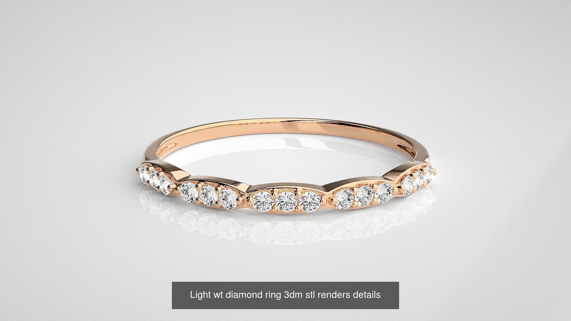 30 Light wt diamond ring 3dm stl renders details 3D Model Collection_29